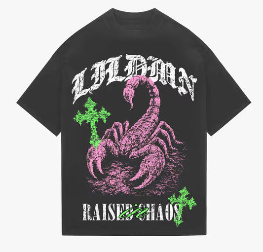 LILDMN - Scorpion Chaos - Vintage Black Tee