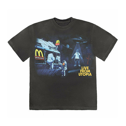 Travis Scott / McDonalds Live From Utopia Tee- Black
