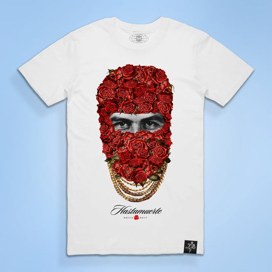 PB Rose Mask - White Tee