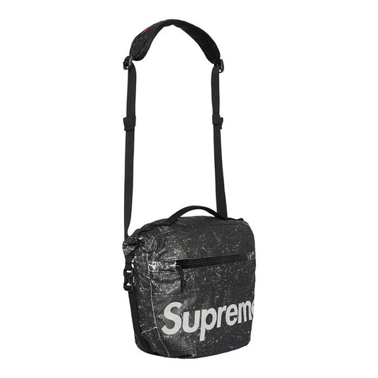 Supreme Waterproof Reflective Speckled Shoulder Bag- Black